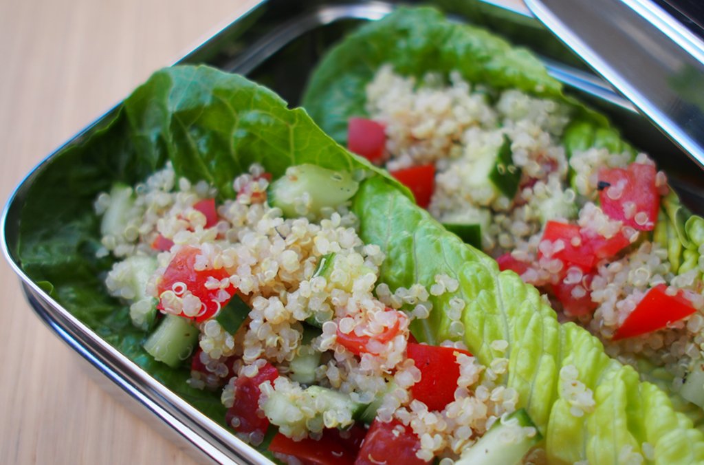 Quinoa Romaine Vegetarian Lettuce Wraps Recipe