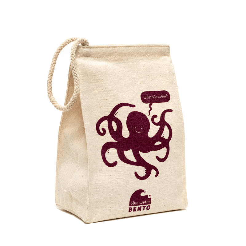 Blue Water Bento Lunch Bags Lunchbag Octopus