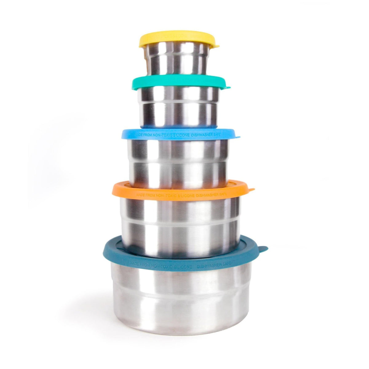 Seal Cup Meal Prep Set of 5  Metal Food Storage Containers