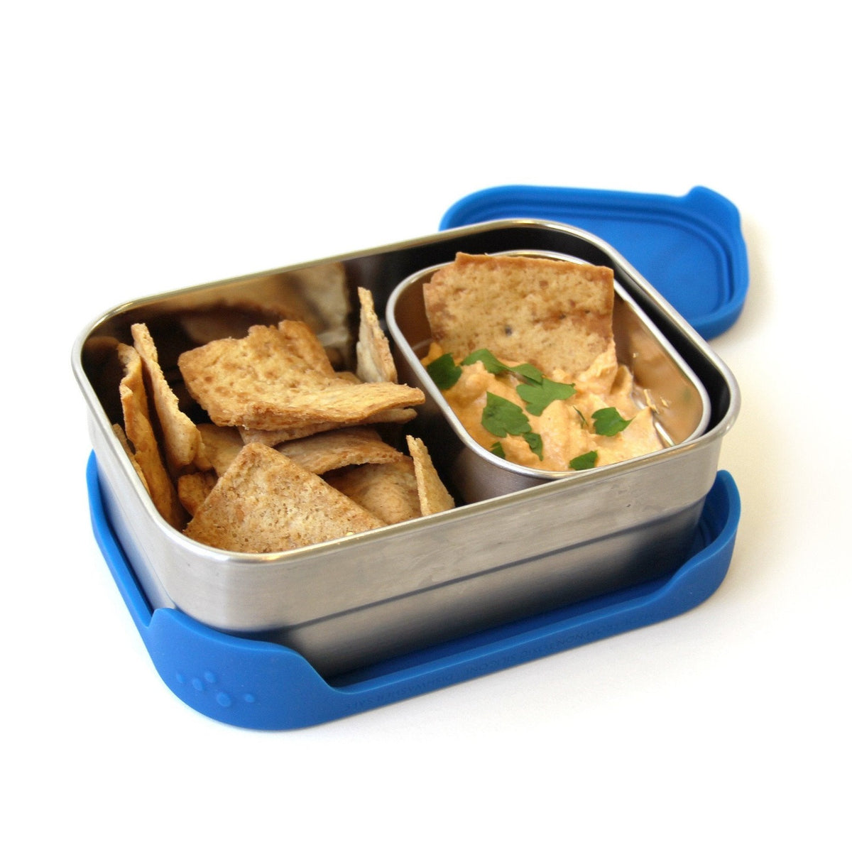 Stainless Steel 3-in-1 Bento Lunch Box + Free life-time Holds 6 Cups of Food Pod