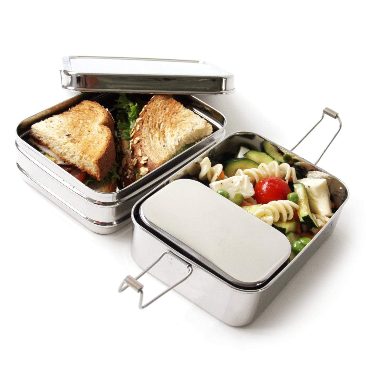 Stainless Steel Lunch Box, 3 Tier Leak Proof, 3 Compartments, 75 oz