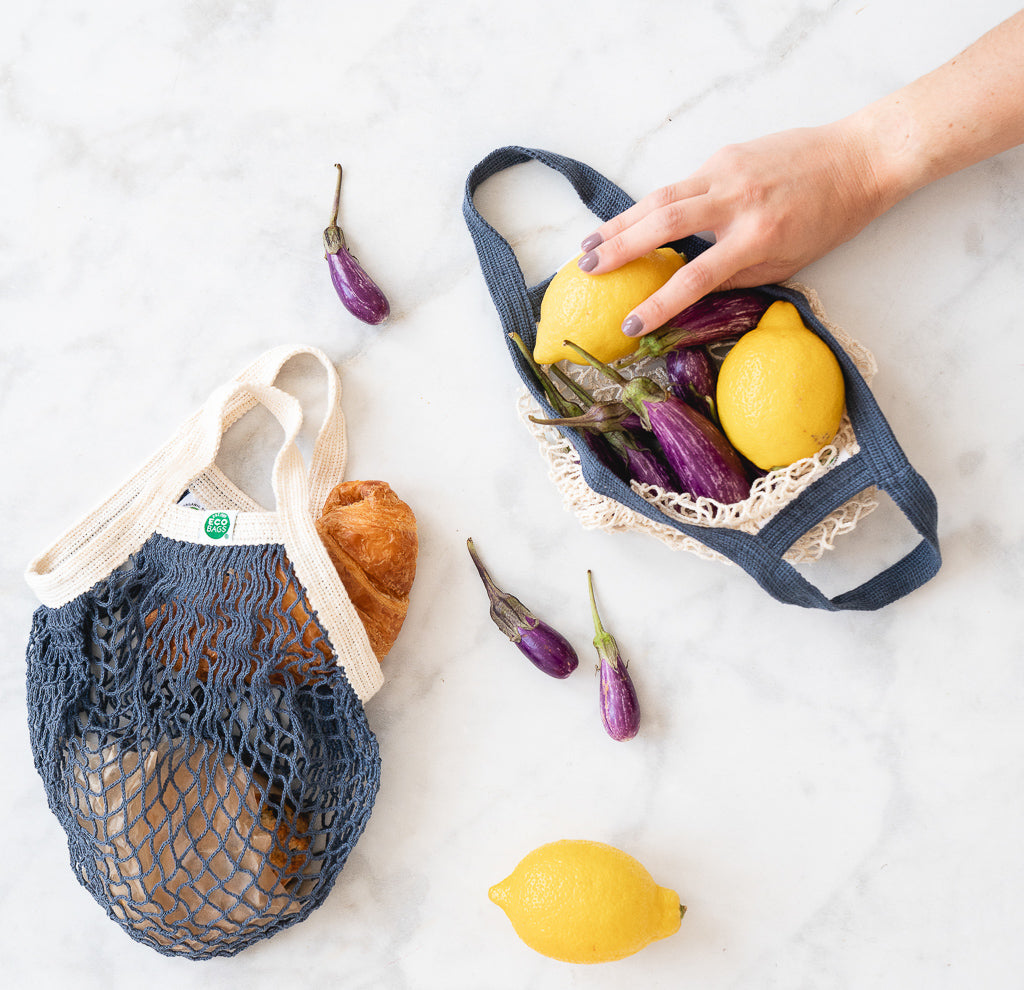 Reusable organic string bag for produce