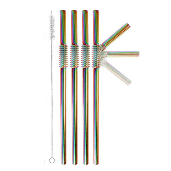 Turtleneck Stainless Steel Bendable Straw sets