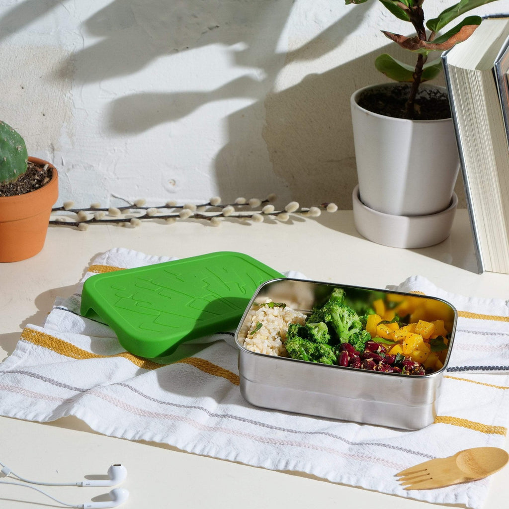 ECOlunchbox, Bento, Contenitore Per Il Pranzo In Acciaio Inox Con ECOlunchbox, Bento, Contenitore Per Il Pranzo In Acciaio Inox Con