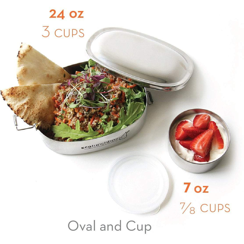 ECOlunchbox Lunchbox Oval & Snack Cup