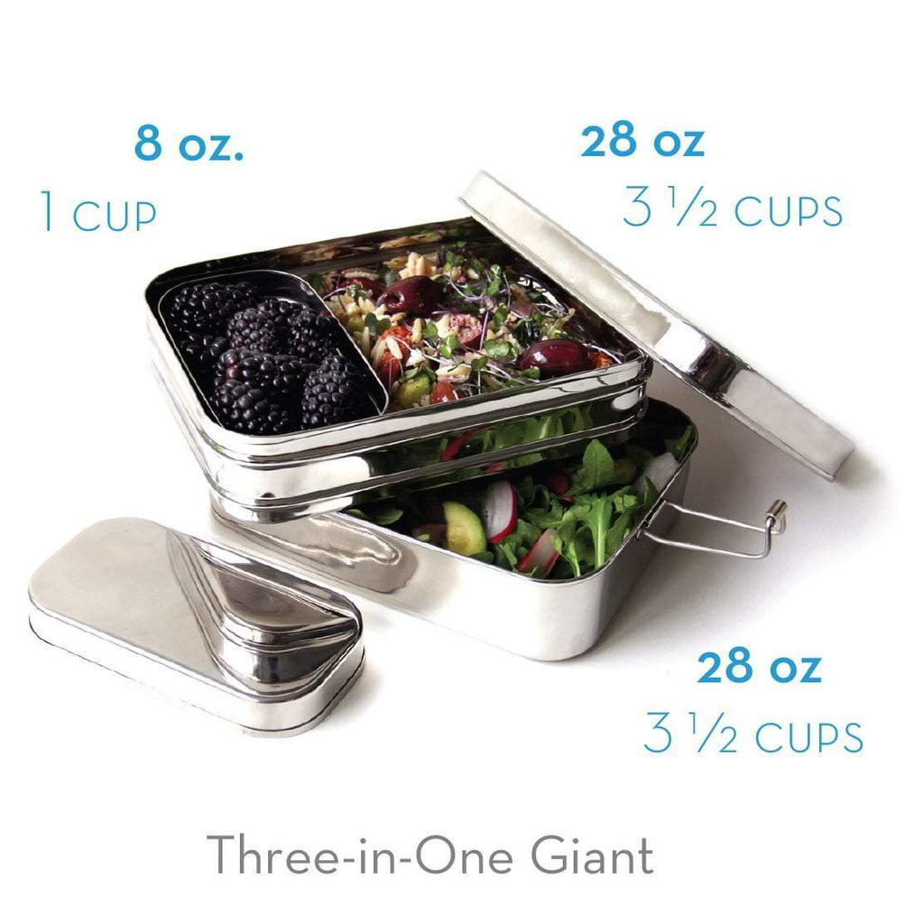 Three-in-One Giant Large Stainless Steel ECOlunchbox