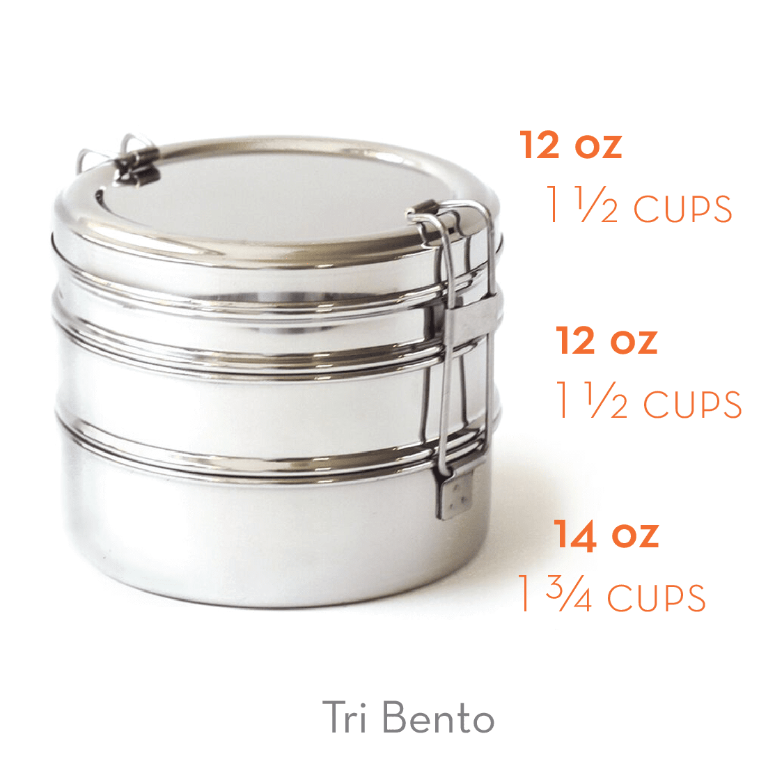 ECOlunchbox Stainless Steel Tri Bento | 3-Tier Lunch Box